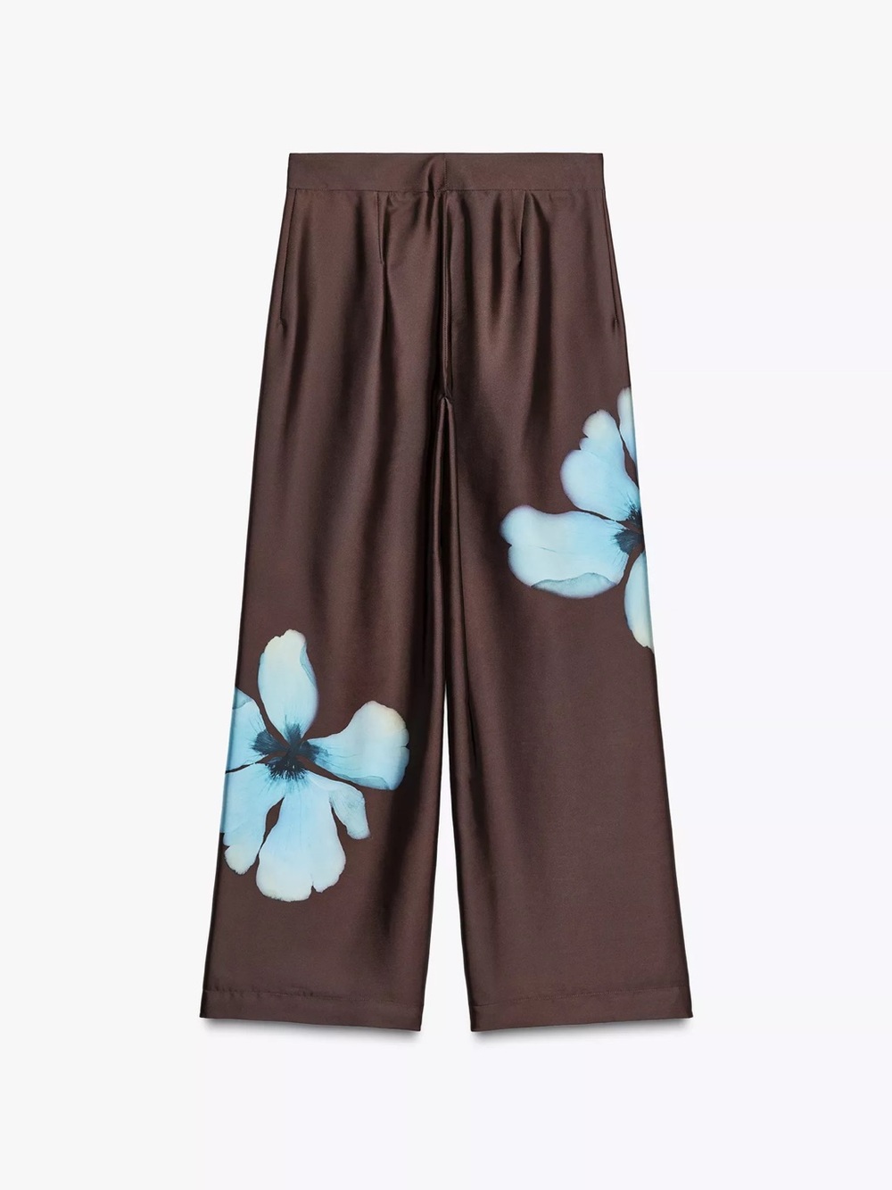Zara Floral Print Satin Pants